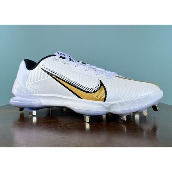 Nike Force Zoom Trout 7 Pro White/Gold Baseball Cleats Men’s Size 14 CQ7224-106 - Picture 1 of 11